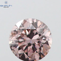 0.05 CT Round Shape Natural Diamond Pink Color SI1 Clarity (2.29 MM)