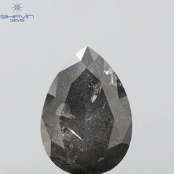 0.85 CT Pear Shape Natural Loose Diamond Salt And Pepper Color I3 Clarity (6.84 MM)