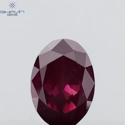 0.18 CT Oval Shape Natural Diamond Enhanced Pink Color SI1 Clarity (4.26 MM)