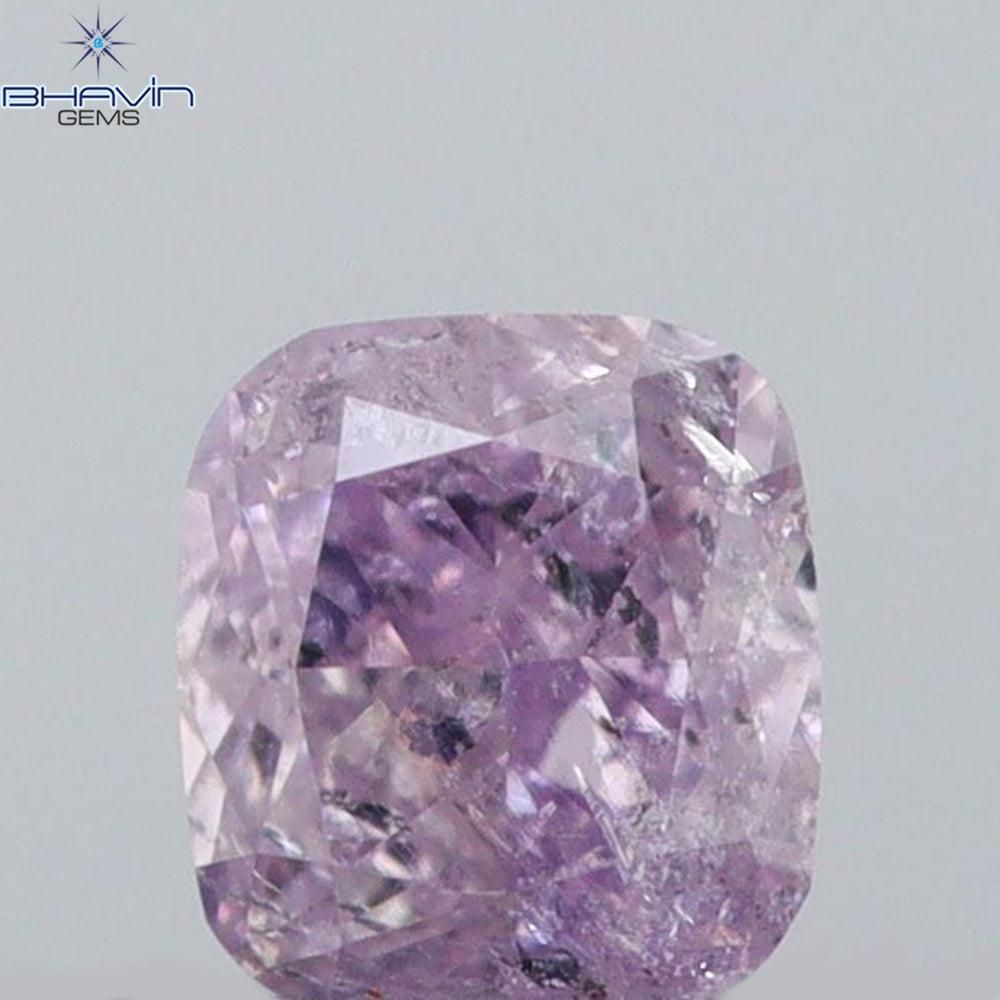 0.14 CT Cushion Shape Natural Diamond Pink Color I2 Clarity (2.86 MM)