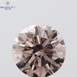 0.06 CT Round Shape Natural Diamond Pink Color SI1 Clarity (2.57 MM)
