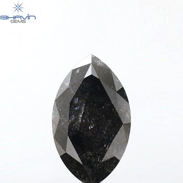 1.06 CT Marquise Shape Natural Loose Diamond Black (Salt And pepper) Color I3 Clarity (9.08 MM)
