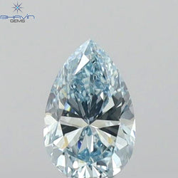 0.18 CT Pear Shape Natural Diamond Blue Color VS1 Clarity (4.70 MM)