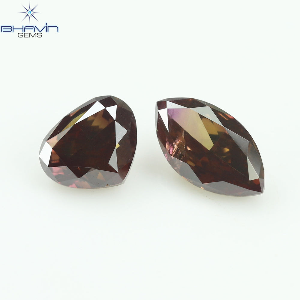 0.38 CT/2 CT Mix Shape Natural Diamond Pink Color SI2 Clarity (4.97 MM)