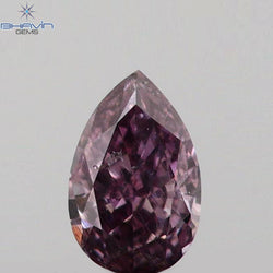 0.07 CT Pear Shape Natural Diamond Pink Color SI1 Clarity (3.35 MM)