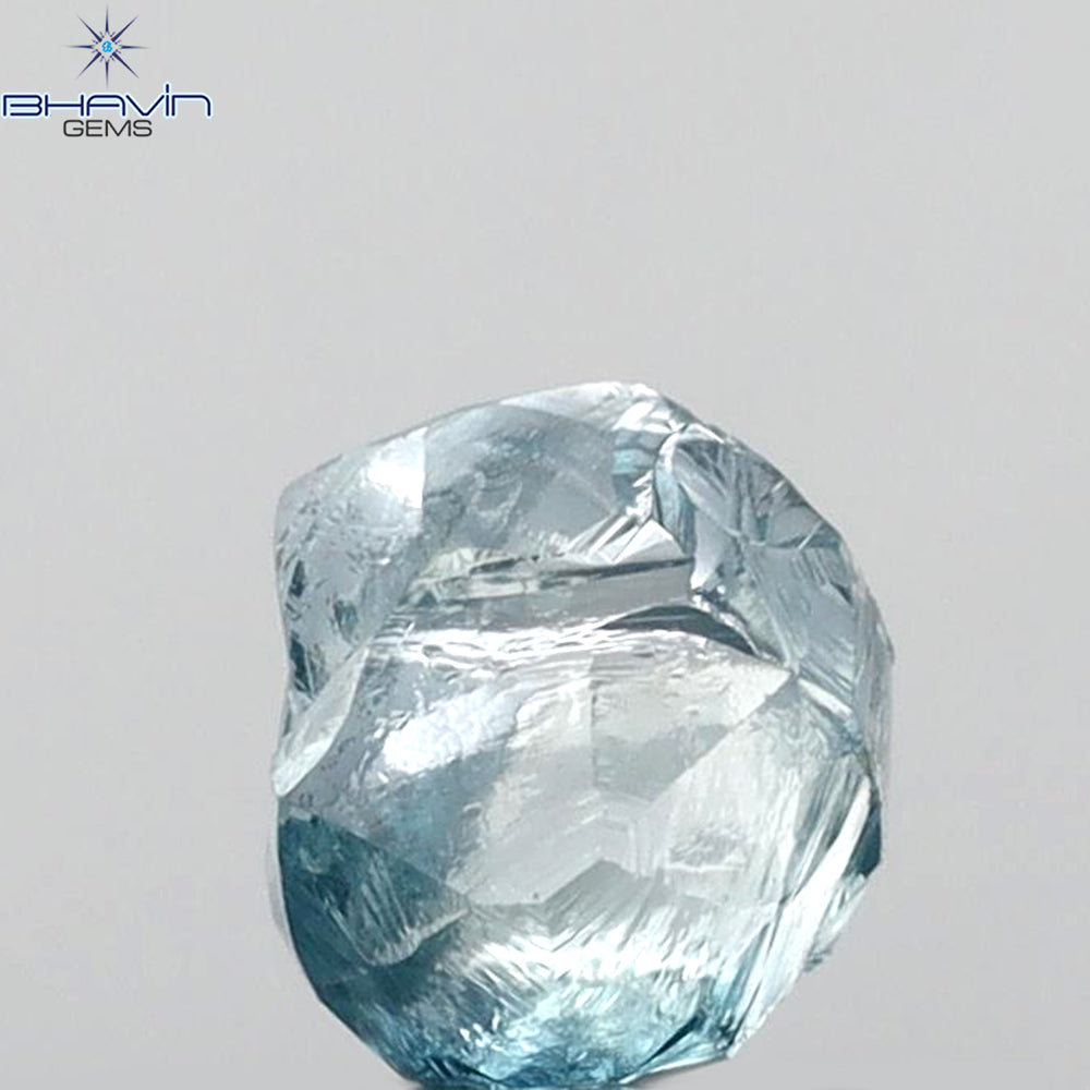 1.27 CT Rough Shape Enhanced Blue Color VS2 Clarity (6.00 MM)