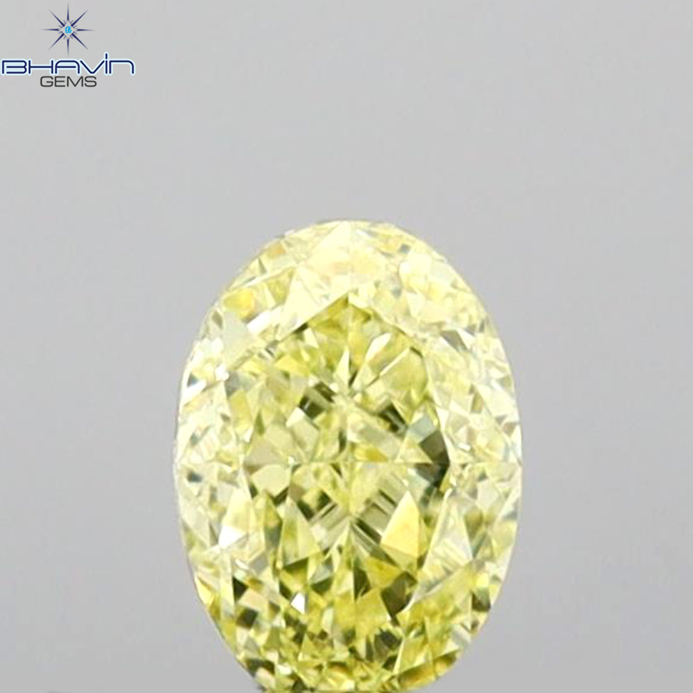 0.26 CT Oval Shape Natural Diamond Yellow Color VS1 Clarity (4.53 MM)