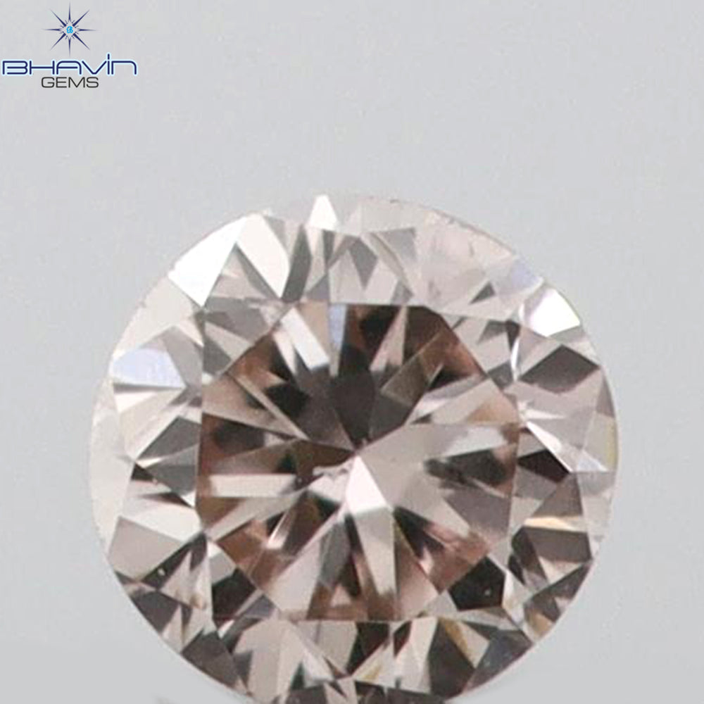 0.03 CT Round Shape Natural Diamond Pink (Argyle) Color VS2 Clarity (1.93 MM)