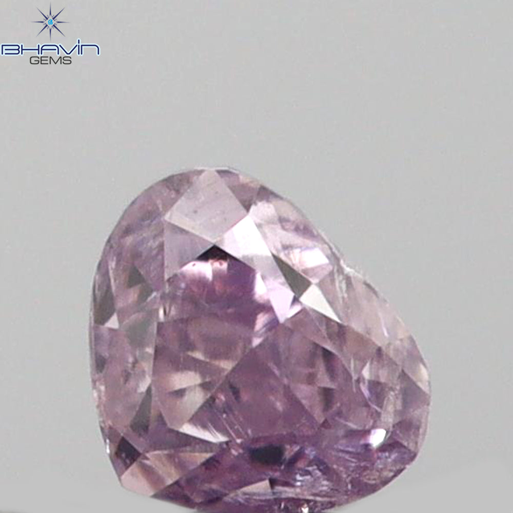 0.06 CT Heart Shape Natural Diamond Pink Color SI2 Clarity (2.45 MM)
