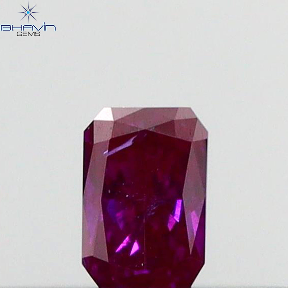 0.08 CT Radiant Diamond Pink Color Natural Diamond Clarity SI1 (2.97 MM)