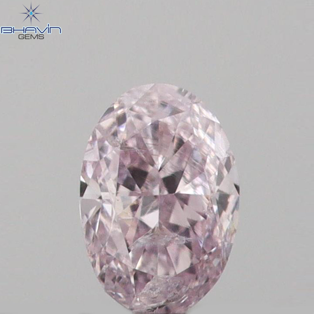 0.07 CT Oval Shape Natural Diamond Pink Color SI2 Clarity (3.07 MM)