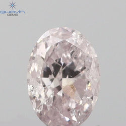 0.12 CT Oval Shape Natural Diamond Pink Color I1 Clarity (3.65 MM)
