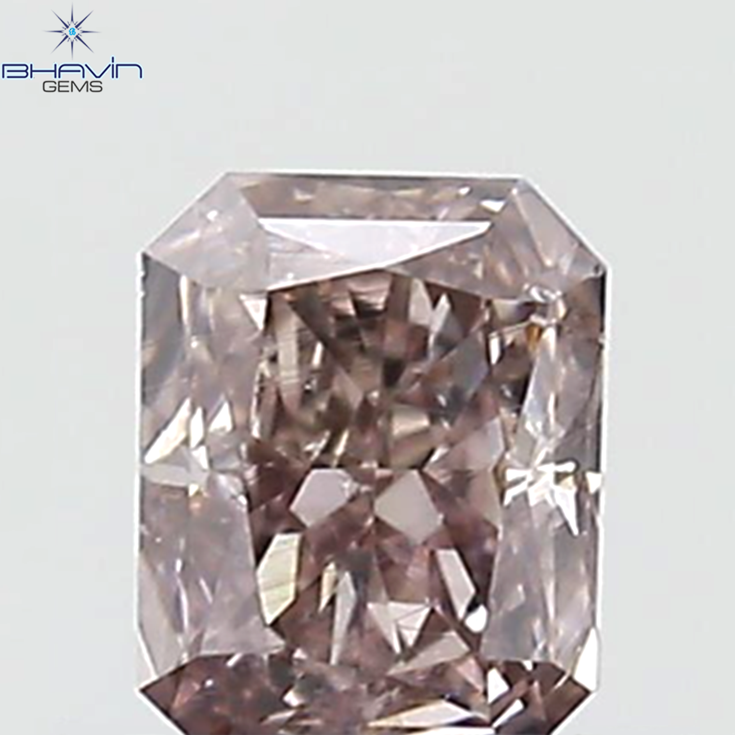 GIA Certified 0.27 CT Radiant Diamond Pink Brown Color Natural Loose Diamond SI2 Clarity (4.41 MM)