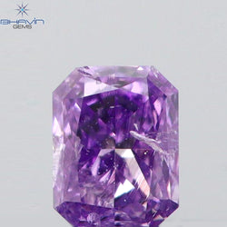 0.07 CT Radiant Shape Natural Diamond Pink Color I1 Clarity (2.80 MM)