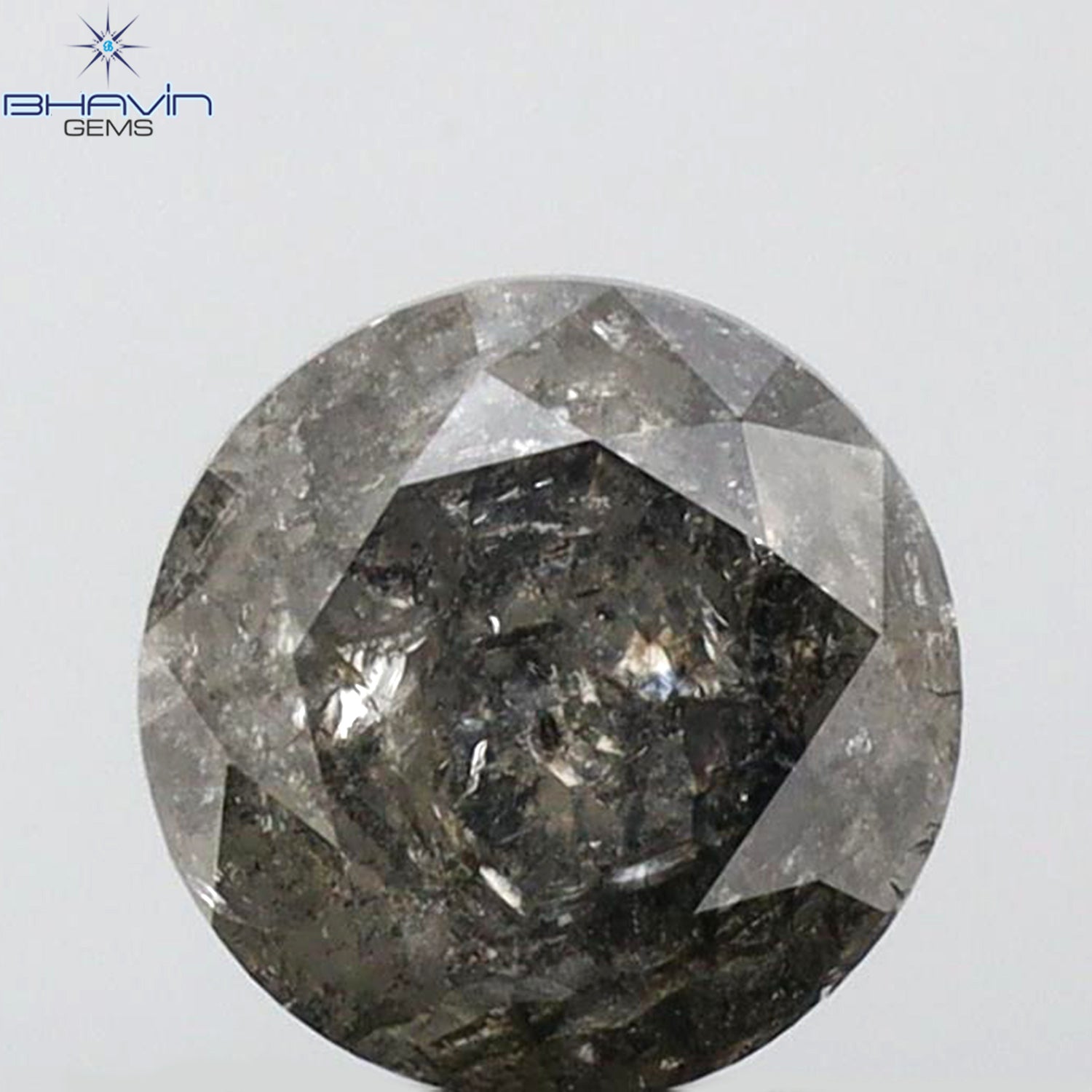 0.99 CT Round Shape Natural Diamond Salt And Papper Color I3 Clarity (6.00 MM)