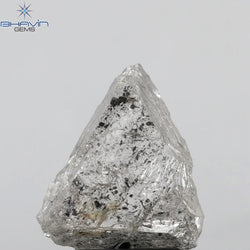 2.84 CT Rough Shape Natural Diamond Salt And Pepper Color I3 Clarity (10.62 MM)