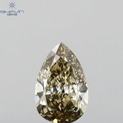 0.16 CT Pear Shape Natural Diamond Green (Chameleon) Color VS2 Clarity (4.58 MM)