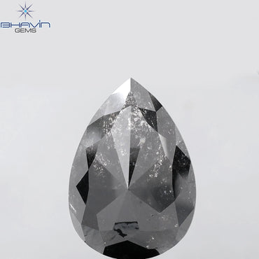 8.98 CT Pear Shape Natural Loose Diamond Salt And Pepper Color (18.30 MM)