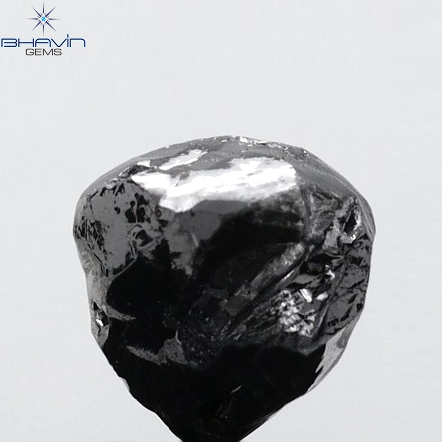 2.52 CT Rough Shape Natural Diamond black Color I3 Clarity (7.36 MM)