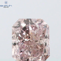 0.13 CT Radiant Shape Natural Diamond Pink Color SI2 Clarity (2.98 MM)