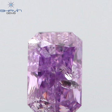 0.08 CT Radiant Shape Natural Diamond Pink Color I1 Clarity (2.84 MM)