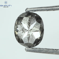 0.42 CT Oval Shape Natural Diamond Salt And Papper Color I3 Clarity (4.89 MM)