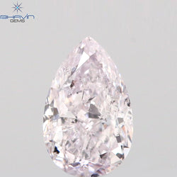 0.26 CT Pear Shape Natural Diamond Pink Color I1 Clarity (4.80 MM)