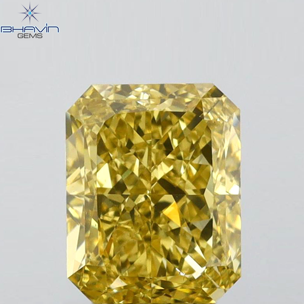 GIA Certified 2.01 CT Radiant Diamond Brownish Greenish Yellow (CHAMELEON) Color Natural Loose Diamond SI1 Clarity (7.73 MM)