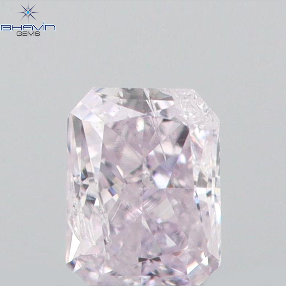0.07 CT Radiant Shape Natural Diamond Pink Color SI1 Clarity (2.88 MM)