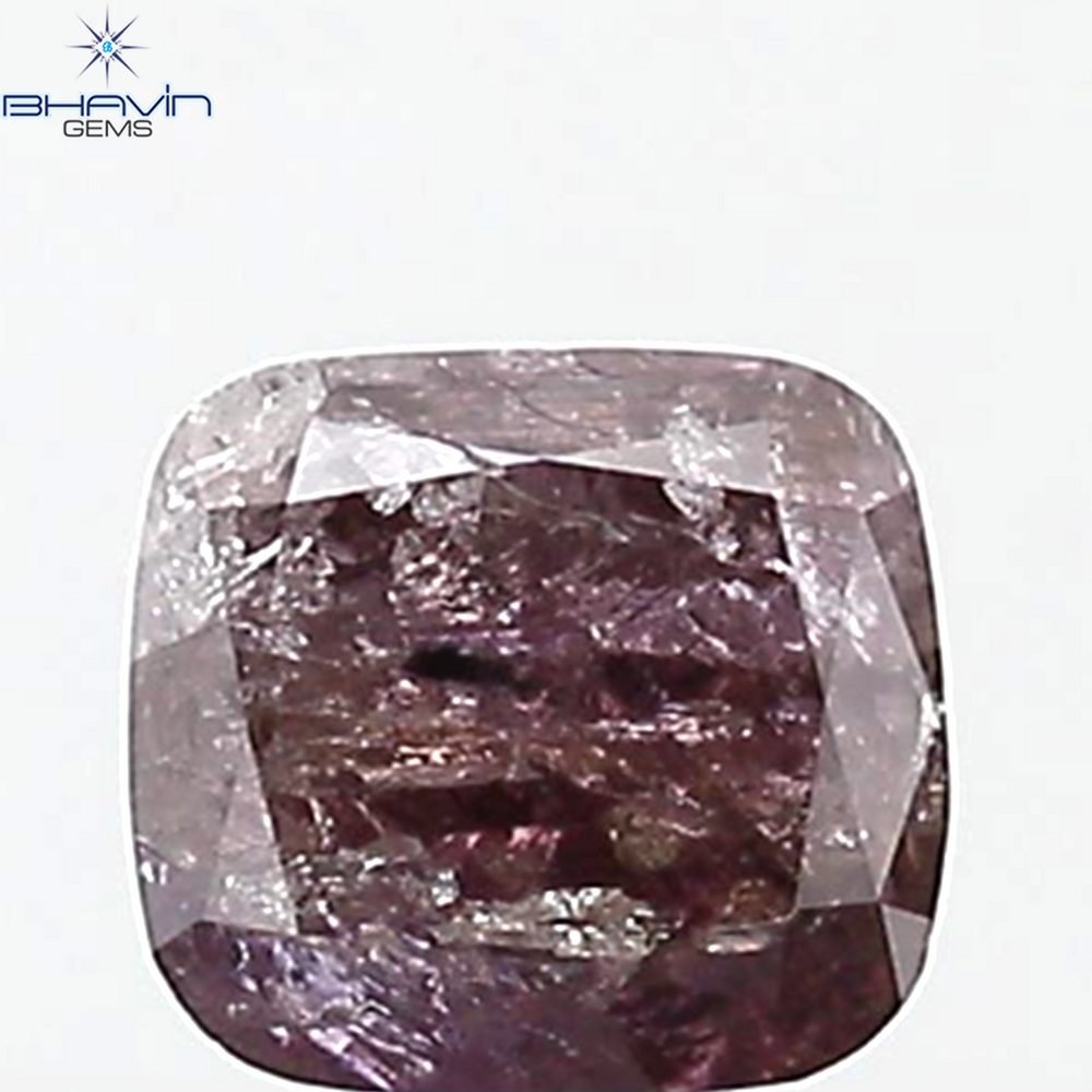 0.53 CT Cushion Shape Natural Diamond Pink Color I3 Clarity (4.58 MM)