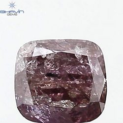 0.53 CT Cushion Shape Natural Diamond Pink Color I3 Clarity (4.58 MM)