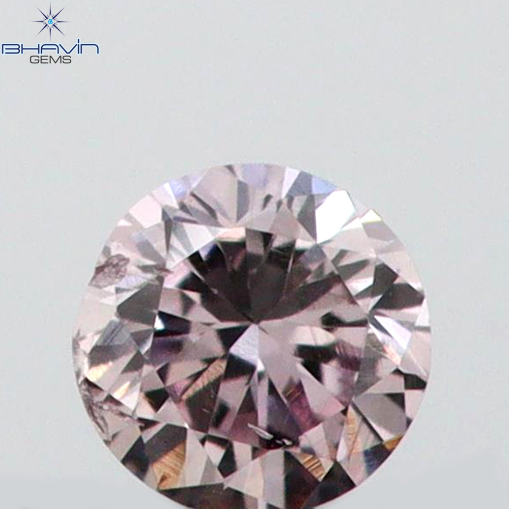 0.03 CT Round Shape Natural Diamond Pink Color VS2 Clarity (2.15 MM)