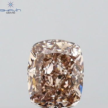 GIA Certified 0.51 CT Cushion Diamond Pink-Brown Color Natural Loose Diamond VVS2 Clarity (4.99 MM)