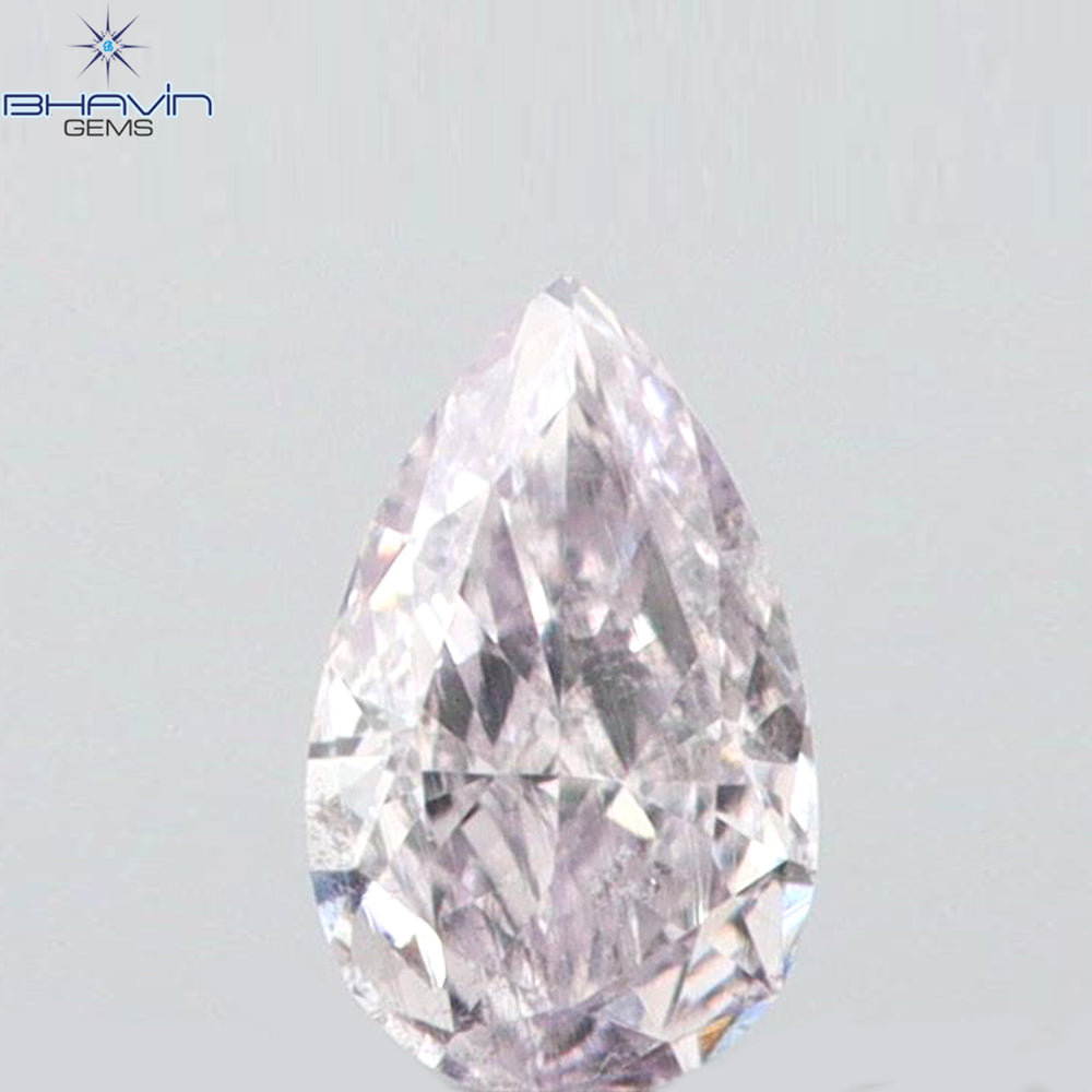 0.08 CT ペアシェイプ ナチュラル ダイヤモンド ピンク色 VS1 クラリティ (3.45 MM)