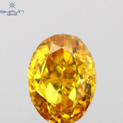 0.12 CT Oval Shape Natural Diamond Yellow Color VS1 Clarity (3.13 MM)