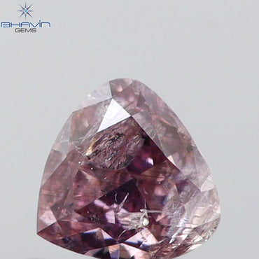 0.29 CT Heart Shape Natural Diamond Pink Color I2 Clarity (4.05 MM)