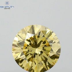 0.52 CT Round Shape Natural Diamond Green (Chameleon) Color VS2 Clarity (4.97 MM)