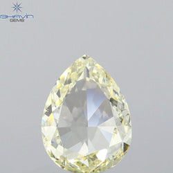 0.83 CT Pear Shape Natural Diamond Yellow Color VS2 Clarity (6.93 MM)