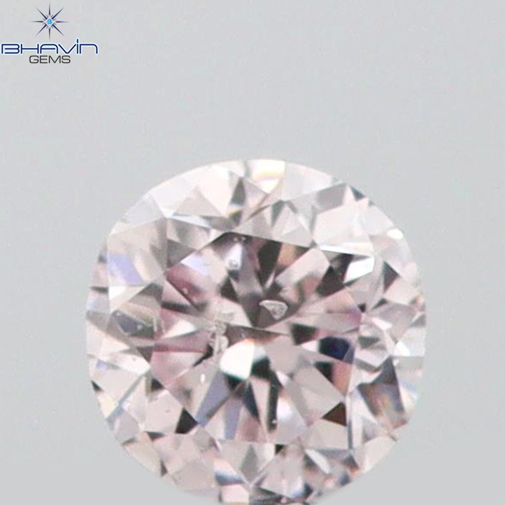 0.05 CT Round Shape Natural Diamond Pink (Argyle) Color SI2 Clarity (2.40 MM)