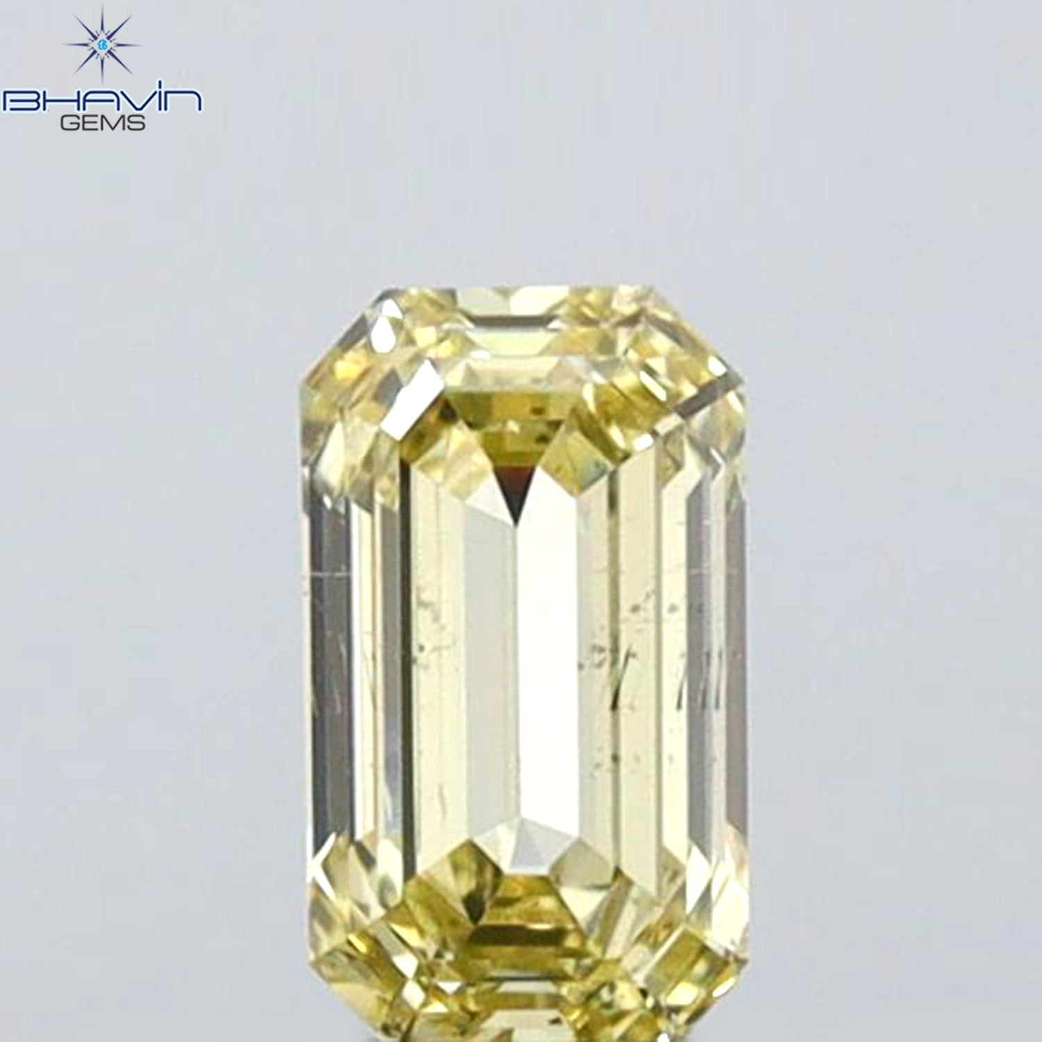 0.32 CT Emerald Shape Natural Diamond Yellow Color VS2 Clarity (5.00 MM)