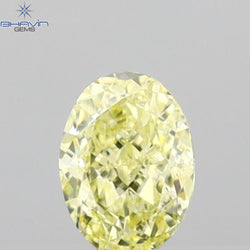 0.31 CT Oval Shape Natural Diamond Yellow Color VS1 Clarity (4.60 MM)