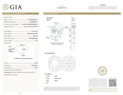 GIA Certified 0.41 CT Cushion Diamond Pink Brown Color Natural Loose Diamond SI2 Clarity (4.06 MM)