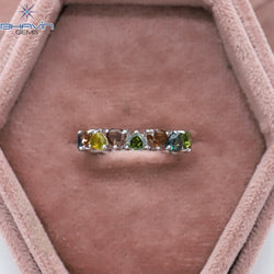 Heart Diamond Natural Diamond Ring Mix Color Gold Ring Engagement Ring