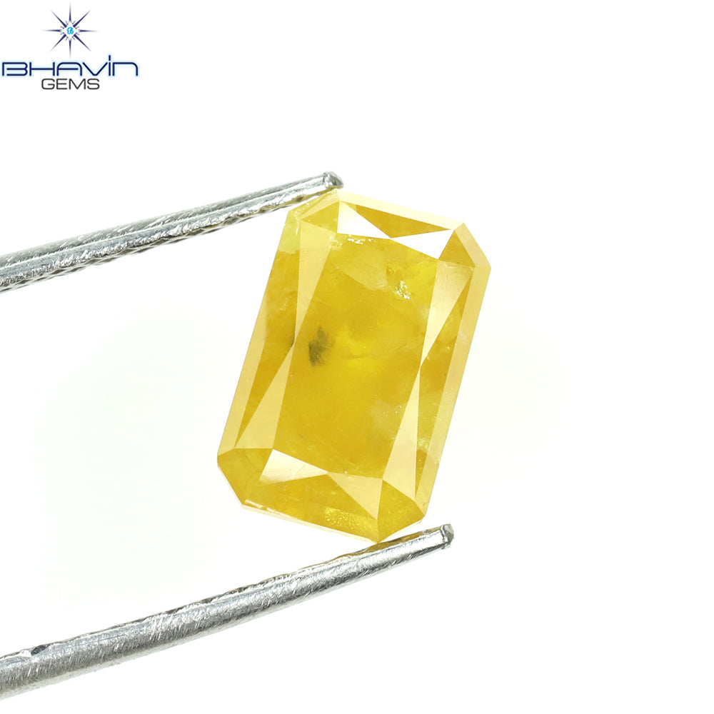 1.92 CT Radiant Shape Natural Diamond Yellow Color I3 Clarity (8.31 MM)