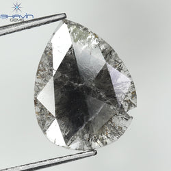 1.23 CT Slice Shape Natural Diamond Salt And Pepper Color I3 Clarity (11.88 MM)