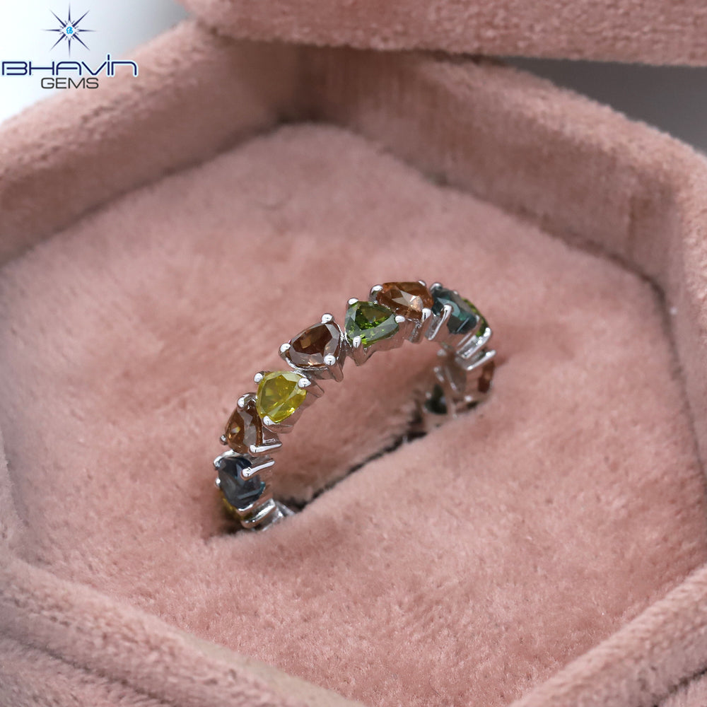 Heart Diamond Natural Diamond Ring Mix Color Gold Ring Engagement Ring