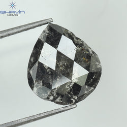 1.49 CT Slice Shape Natural Diamond Salt And Pepper Color I3 Clarity (11.88 MM)