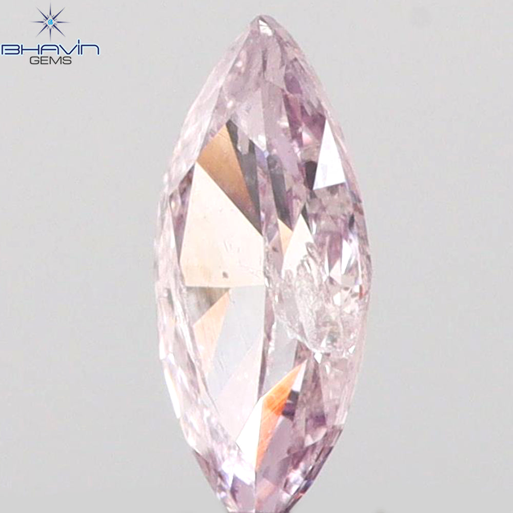 0.13 CT Marquise Shape Natural Loose Diamond Pink Color SI2 Clarity (5.12 MM)