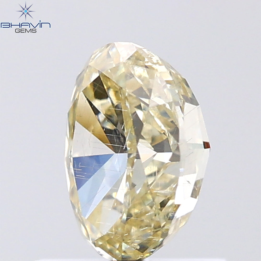 1.01 CT Oval Shape Natural Diamond Yellow Color SI2 Clarity (6.69 MM)