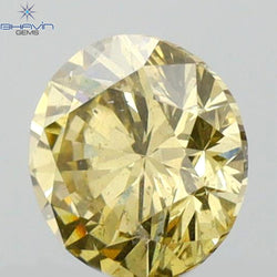 0.52 CT Round Shape Natural Diamond Green (Chameleon) Color VS2 Clarity (4.97 MM)